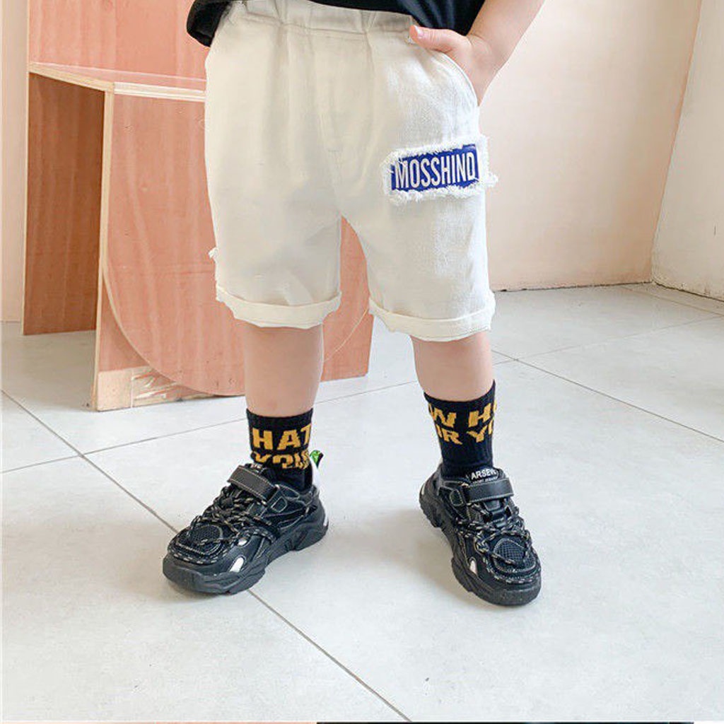 Quần Short JEAN MOSHINO Cho Bé, Quần Đùi Bé Trai Hàng Xuất Dư Chất Bò Mềm - LILA KIDS