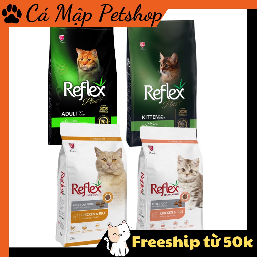 Hạt Reflex cho mèo, Hạt cho mèo lớn và mèo con vị Gà v thumbnail