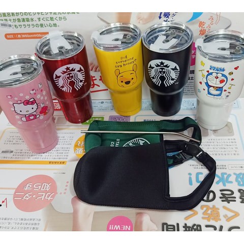 ⛔GIADUNGDUYLONG⛔ Cốc giữ nhiệt inox (TẶNG ỐNG HÚT, TÚI GIỮ NHIỆT)