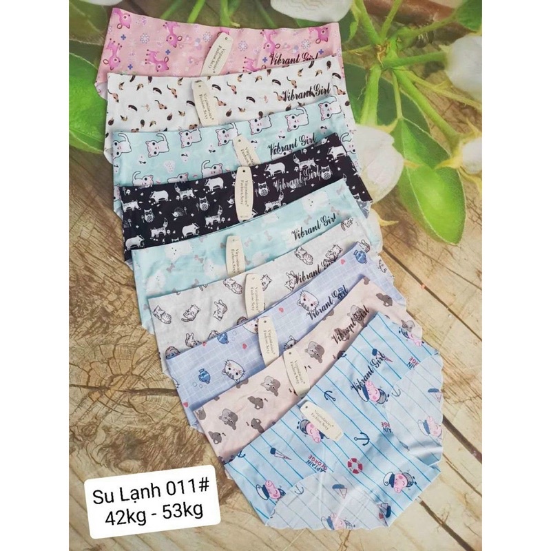 Q011. Combo 5 Quần Lót Su Nữ, Quần Lót Su không đường may mát mịn size 40-60kg Ad20