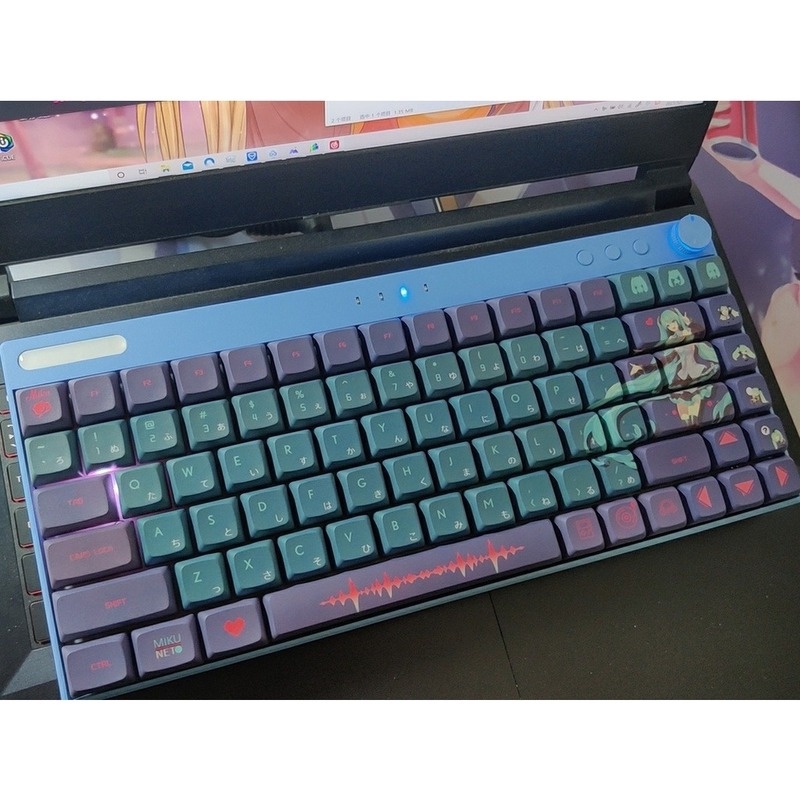 Hatsune Miku keycap XDA Hồ sơ Anime PBT năm mặt Dye thăng hoa bàn phím cơ học keycap cơ 120 phím