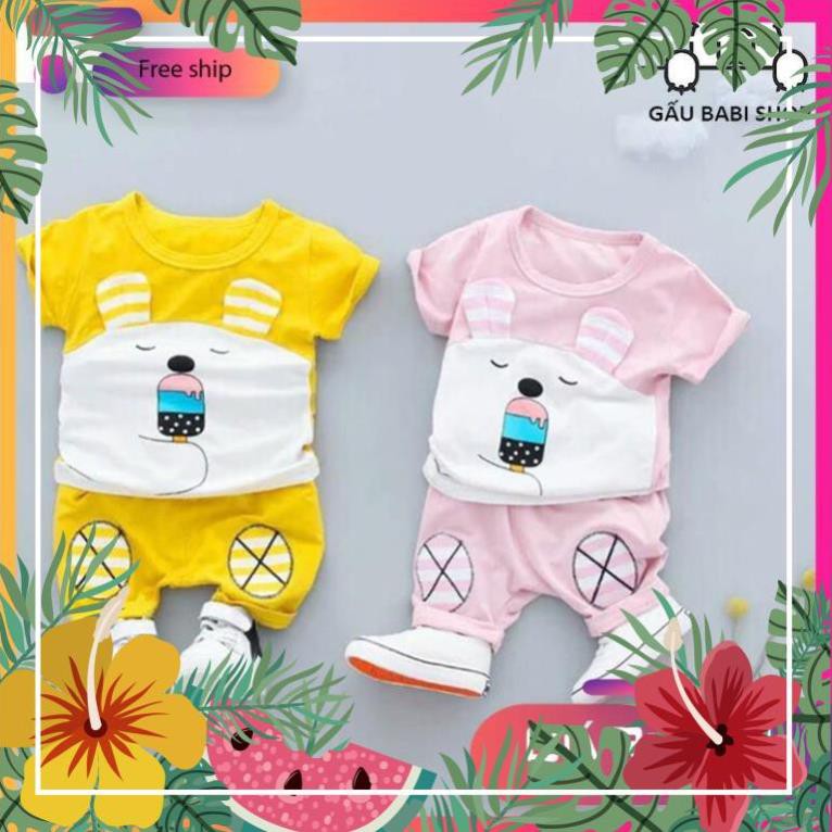 Bộ quần áo mẫu ngộ nghĩnh cho bé - Chất cotton TD421