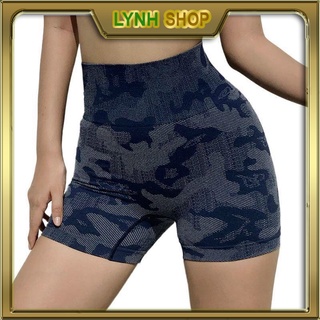 Quần đùi tập GYM quần đùi lưng cao thun dệt 4 chiều tôn body nâng mông ôm dáng xinh đủ màu free size