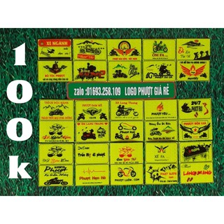 logo phượt combo 30 logo phản quang