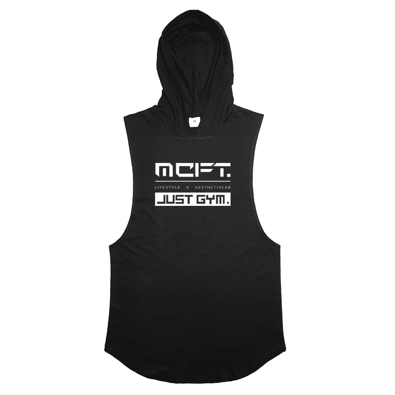 Áo Thun Thể Thao Không Tay Có Mũ Trùm Đầu Thời Trang Dành Cho Nam