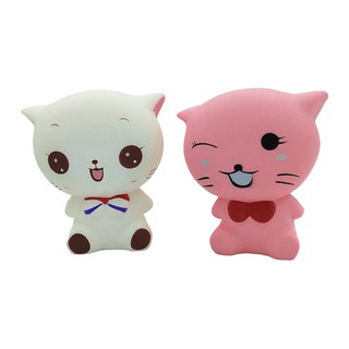 squishy MÈO CƯỜI ĐEO NƠ