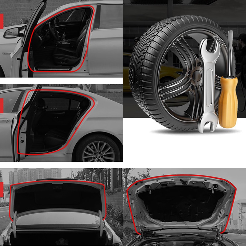 Dải bịt kín cửa SEAMETAL làm từ cao su 3D cách âm đa năng phụ kiện cho nội thất ô tô