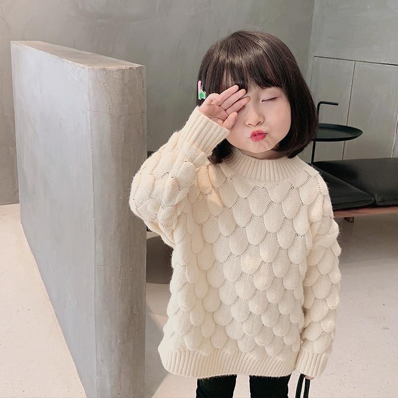 Áo sweater cao cổ chui đầu phong cách Hàn Quốc thời trang thu đông cho bé gái