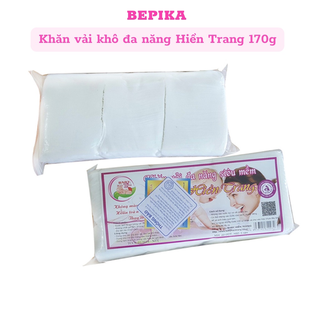 Khăn vải khô đa năng Hiền Trang mềm mại an toàn với da bé 170g