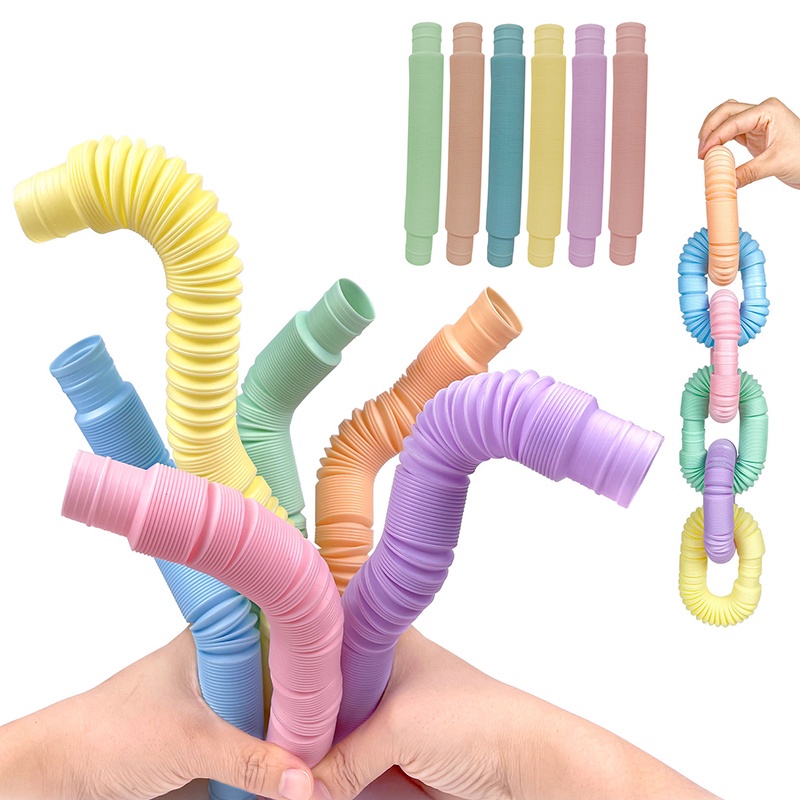 Đồ chơi ống đàn hồi giảm căng thẳng DIY cho trẻ em
