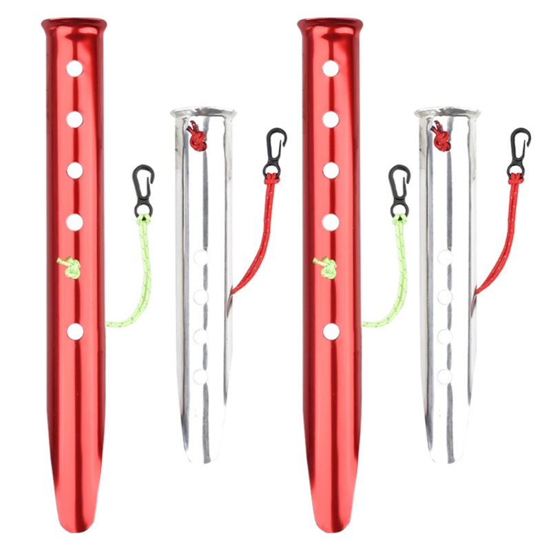 Bộ 4 Cọc Cắm Móng Tay Hình Chữ U Bằng Hợp Kim Nhôm Chuyên Dụng Cho Đi Biển