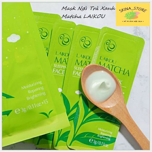 Mặt Nạ Bùn Trà Xanh Matcha Mud Mask Và Anh Đào Sakura Laikou Dưỡng Da Mụn,Săn Trắc Da