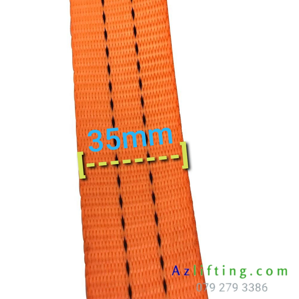 Dây đai polyester bản 35mm mét màu cam