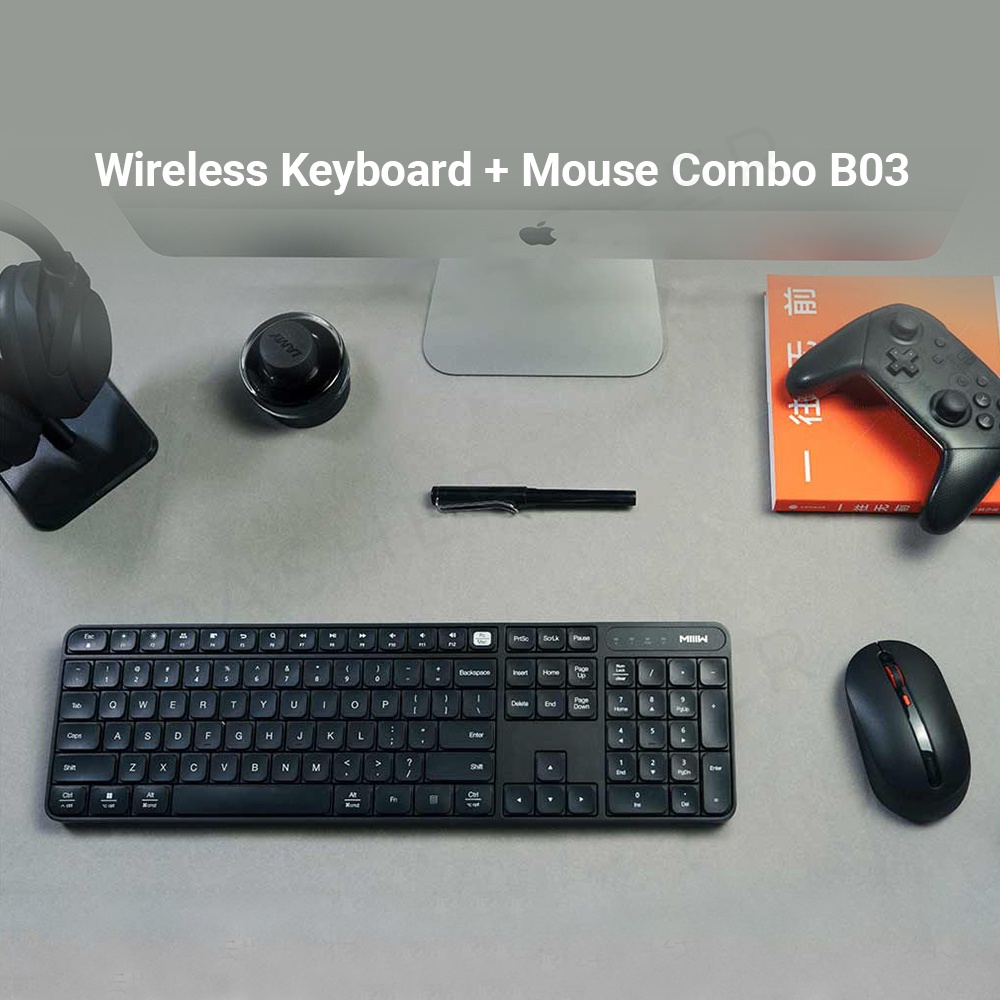 Bộ Chuột và Bàn phím không dây XIAOMI MIIIW Wireless Keyboard Mouse Set B03 104 Keys 2.4G IPX4 Multi System