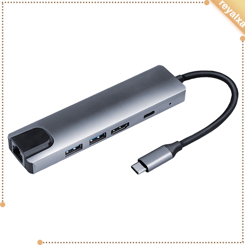 Bộ Chia Cổng Usb Type C 5 Trong 1 Rj-45 Lan 4k Hdmi 2 Usb 3.0 Pd | BigBuy360 - bigbuy360.vn