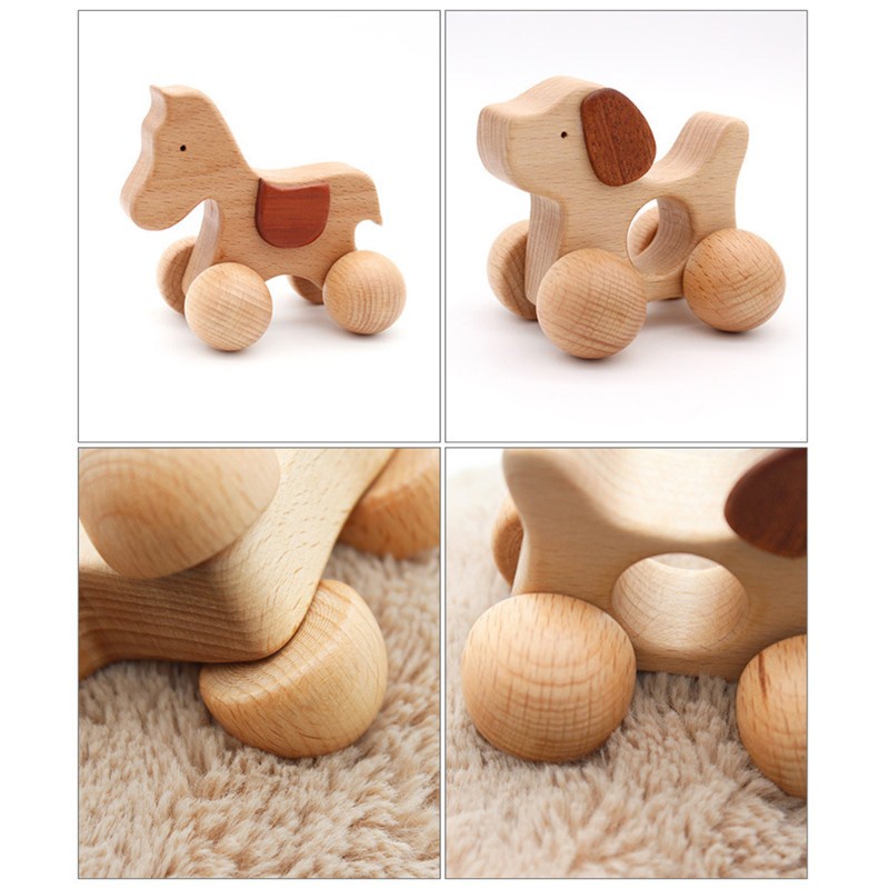 Xe Đồ Chơi Thủ Công Bằng Gỗ Cho Bé