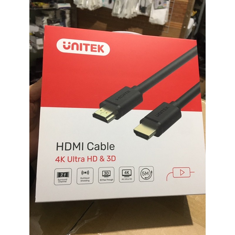 [Mã ELORDER5 giảm 10K đơn 20K] hdmi 5m uniteck chính hãng