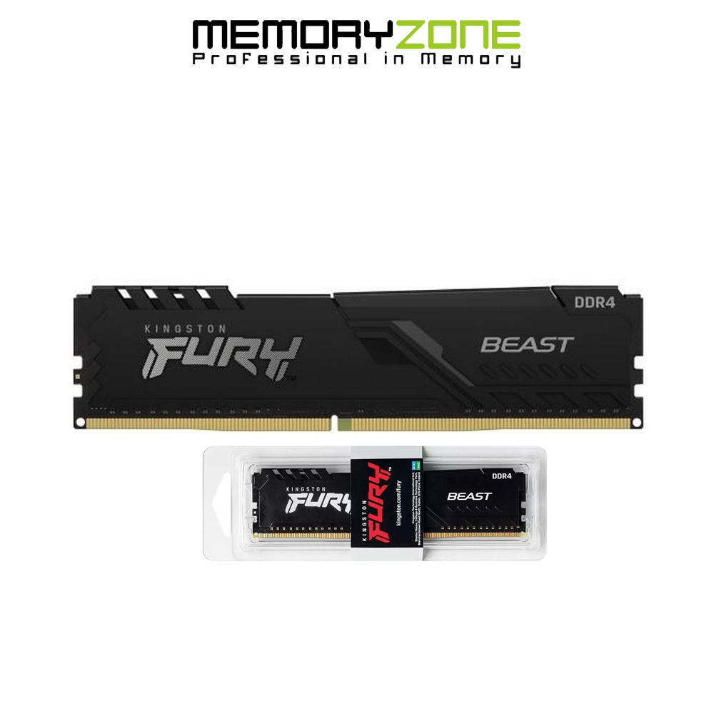 Ram PC Kingston Fury Beast Black 16GB 3200Mhz KF432C16BB1/16