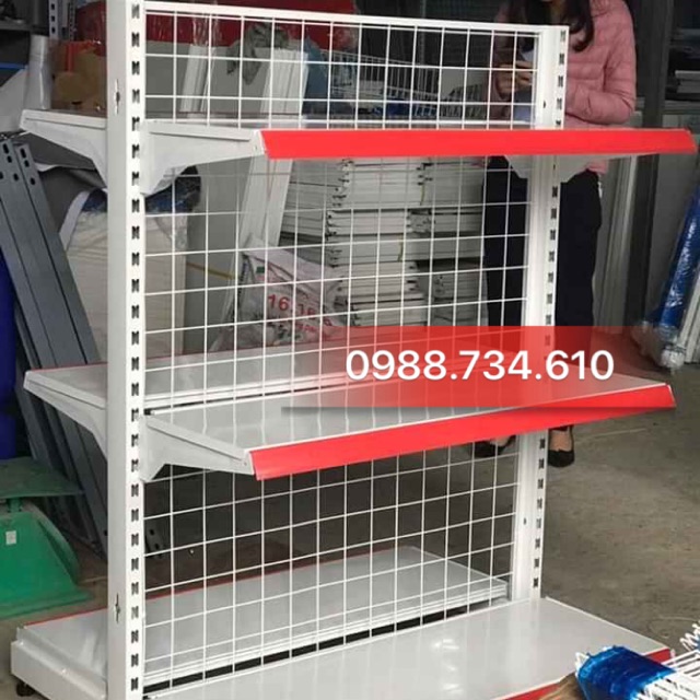 Kệ để hàng tạp hoá 2 mặt ( Cao 1m2 dài 90cm )