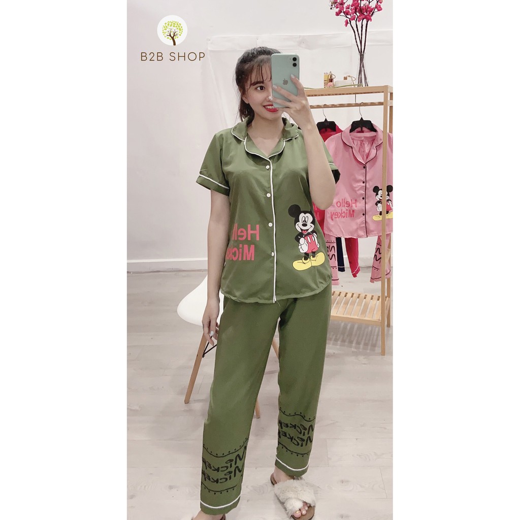 Bộ Quần Áo Ngủ Nữ, Pijama Chất Vải Kate Thái Loại 1 L005