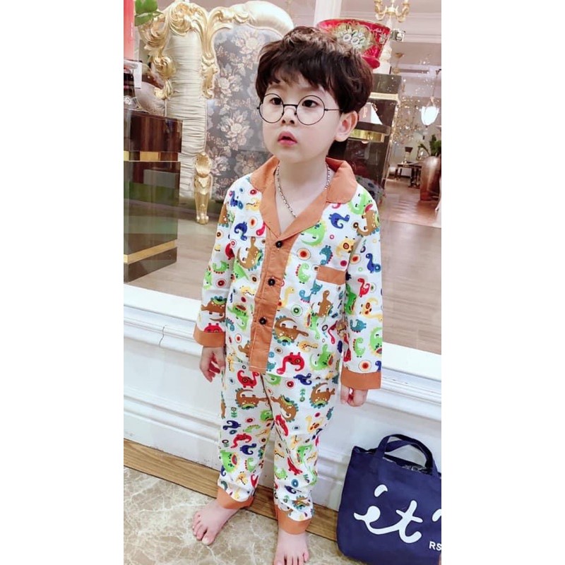 bộ pijama dài tay bé gái bé trai chất đẹp