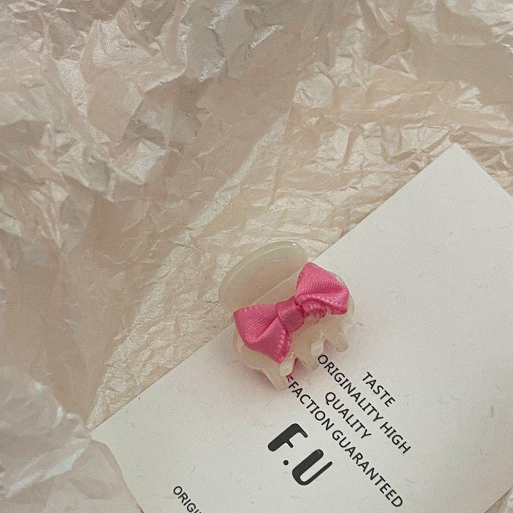 Kẹp Tóc Càng Cua Hình Nơ Nhỏ Xinh Nhiều Màu Sắc Phong Cách Vintage Thanh Lịch Cho Nữ