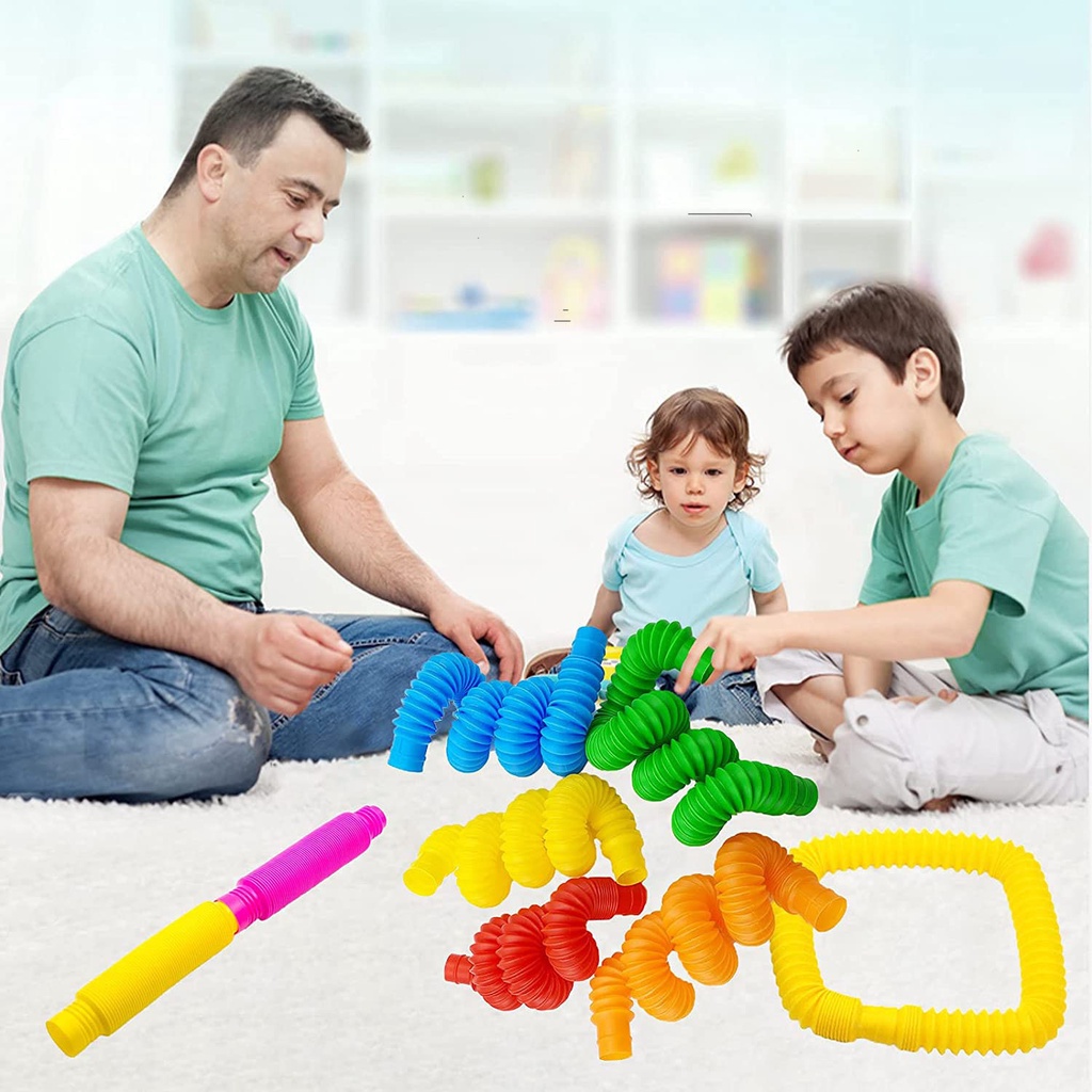Bộ đồ chơi ống lò xò rèn luyện kỹ năng nhận thức và làm quen màu sắc cho bé Master Kids