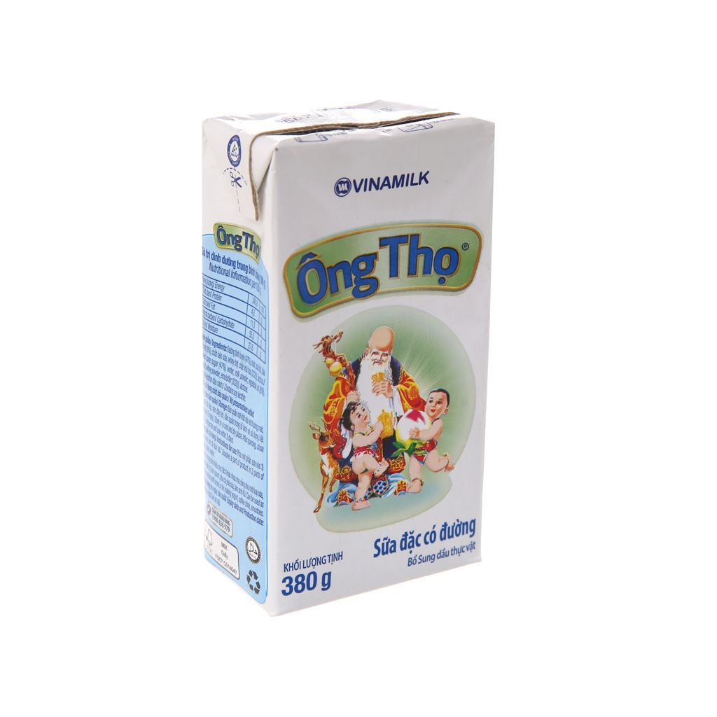 Sữa đặc có đường Ông Thọ chữ xanh - Hộp giấy 380gr