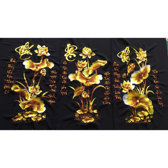 Tranh phúc lộc thọ đã thêu ( thêu truyền thống)
