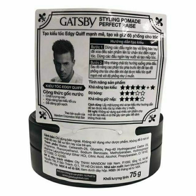 Sáp vuốt tóc gatsby