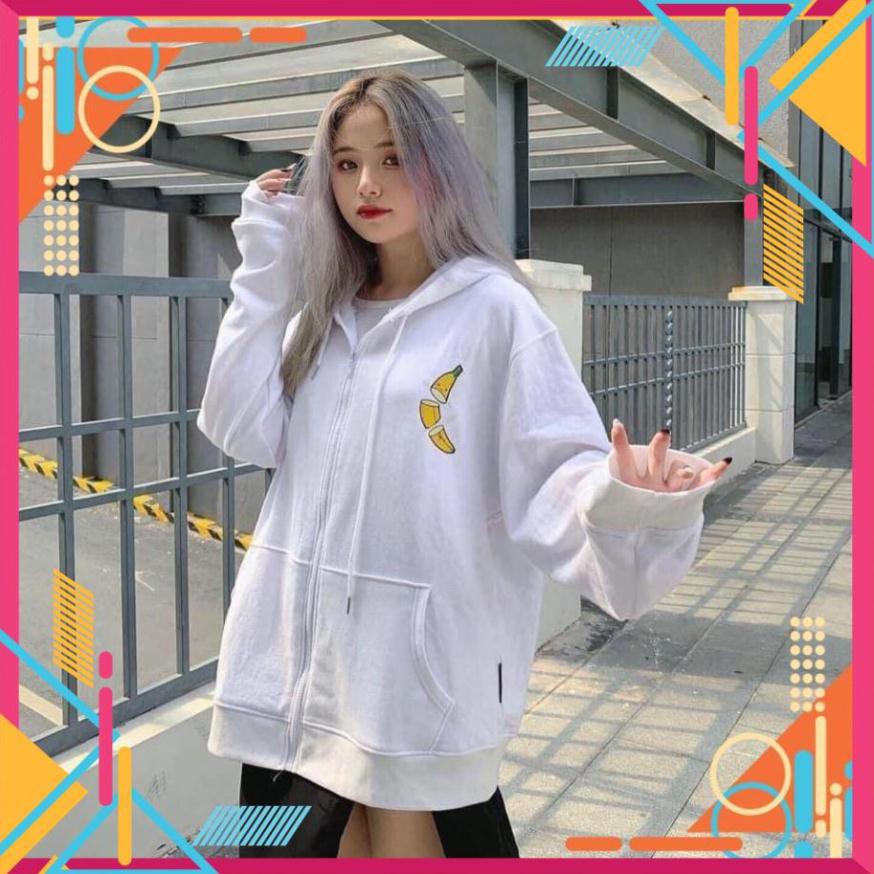 [Mặc là Auto Sang] Áo Khoác Nỉ In Hình Quả Chuối cực đẹp ( Loại nỉ dày vừa, mặc vừa ấm mà thoáng) | BigBuy360 - bigbuy360.vn