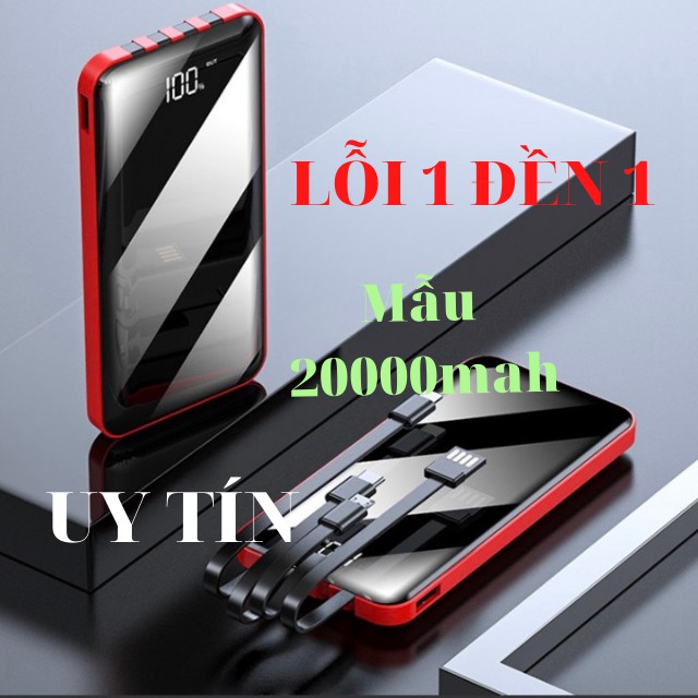 (NHANH TÂN BÌNH-TÂN PHÚ)  Sạc Dự Phòng,Sạc Đa Năng,Sạc Điện Thoại Power Bank 20000mah Có 4 Đầu Ra Sẵn Tiện Mang Theo.