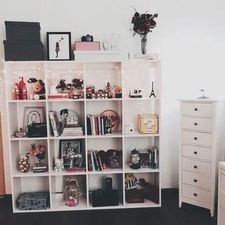 Kệ sách gỗ 4 tầng tổ ong đa năng đa tầng nhiều công dụng màu Trắng