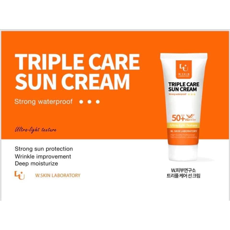 ✔️ CHÍNH HÃNG WSKIN - KEM CHỐNG NẮNG TRIPLE CARE SUN CREAM SPF50+/PA++++ 60G