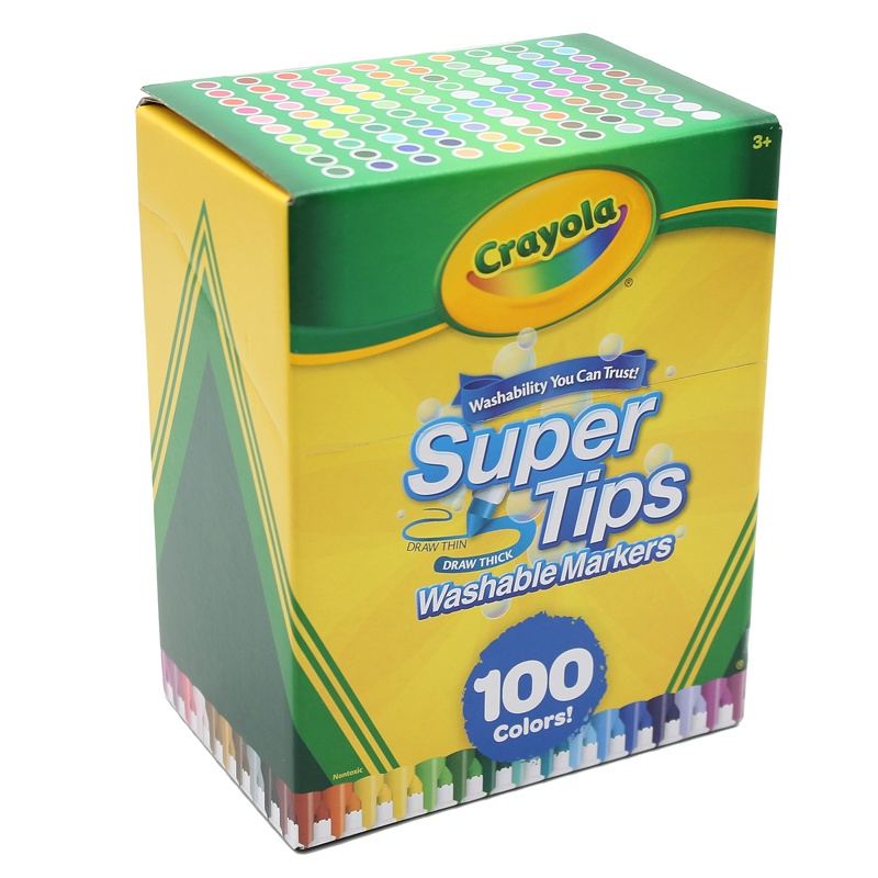 Hộp 100 Bút Lông Màu Super Tips Washable Markers - Crayola 585100
