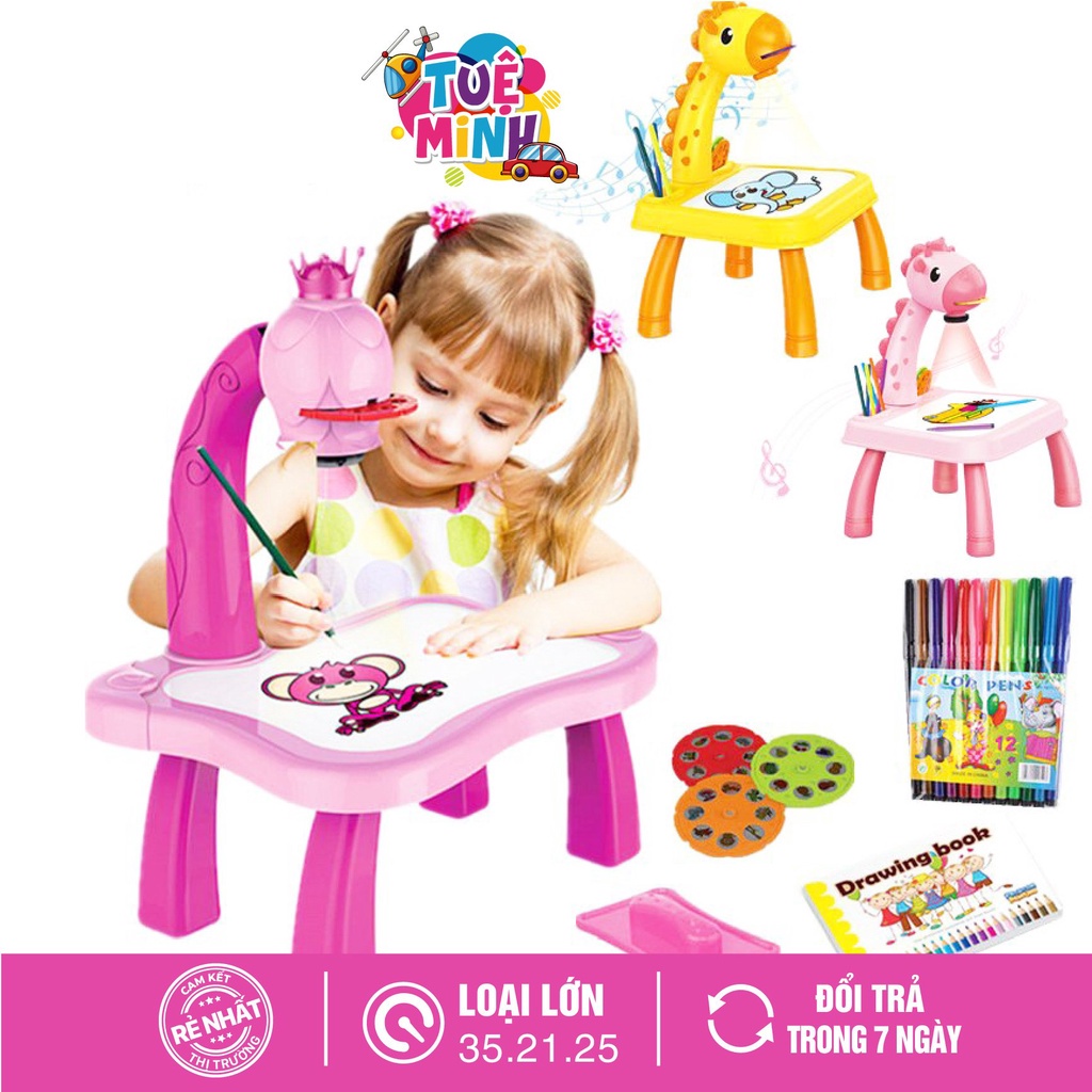 Bàn vẽ có đèn chiếu sáng thông minh cho bé, đồ chơi giáo dục giúp bé tập vẽ có đèn, loại lớn