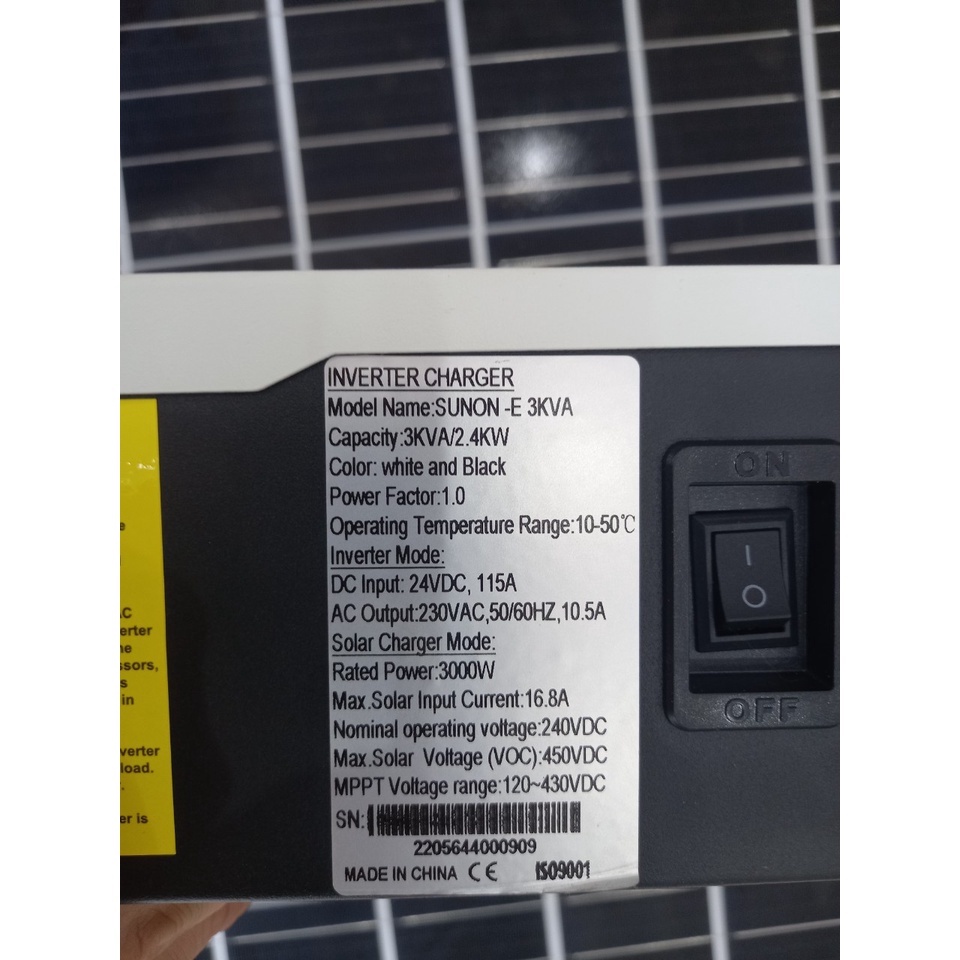 Biến tần offgrid 2,4KW - 24VDC  SAKO SUNON-E ; Max PV 3000wp; 450VDC, Bảo hành 12 tháng, sản phẩm chính hãng