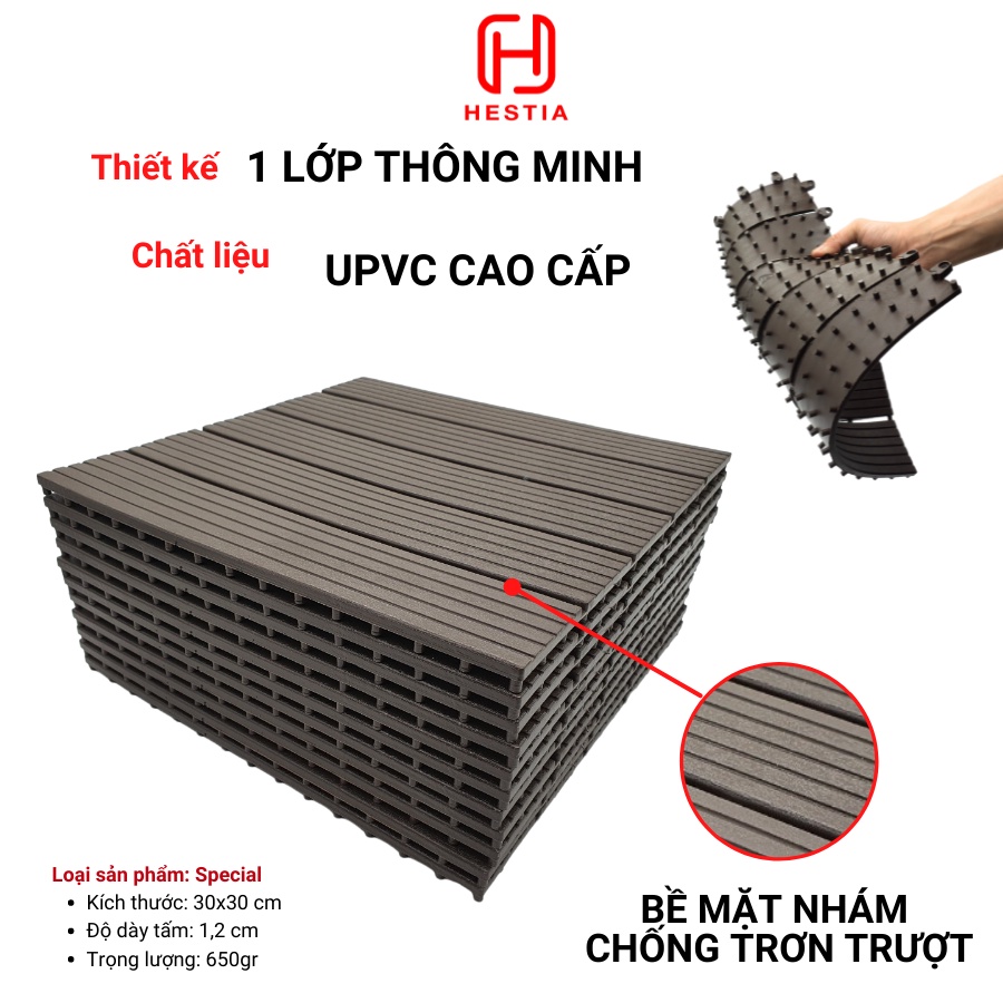 Tấm Thảm Lót Sàn Ban Công T-Special - Vỉ Nhựa Lát Sân Thượng, Tấm Lát Nền Quán Cafe