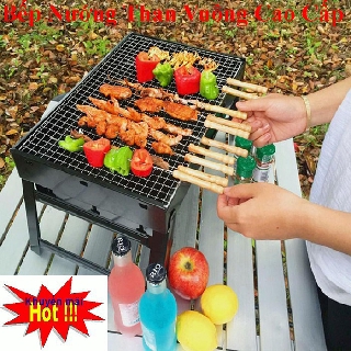 Bếp Nướng Than Hoa Ít Khói - Dáng Vuông - Bếp Nướng Dành Cho Các Buổi Tiệc Ngoài Trời, Dã Ngoại Picnic