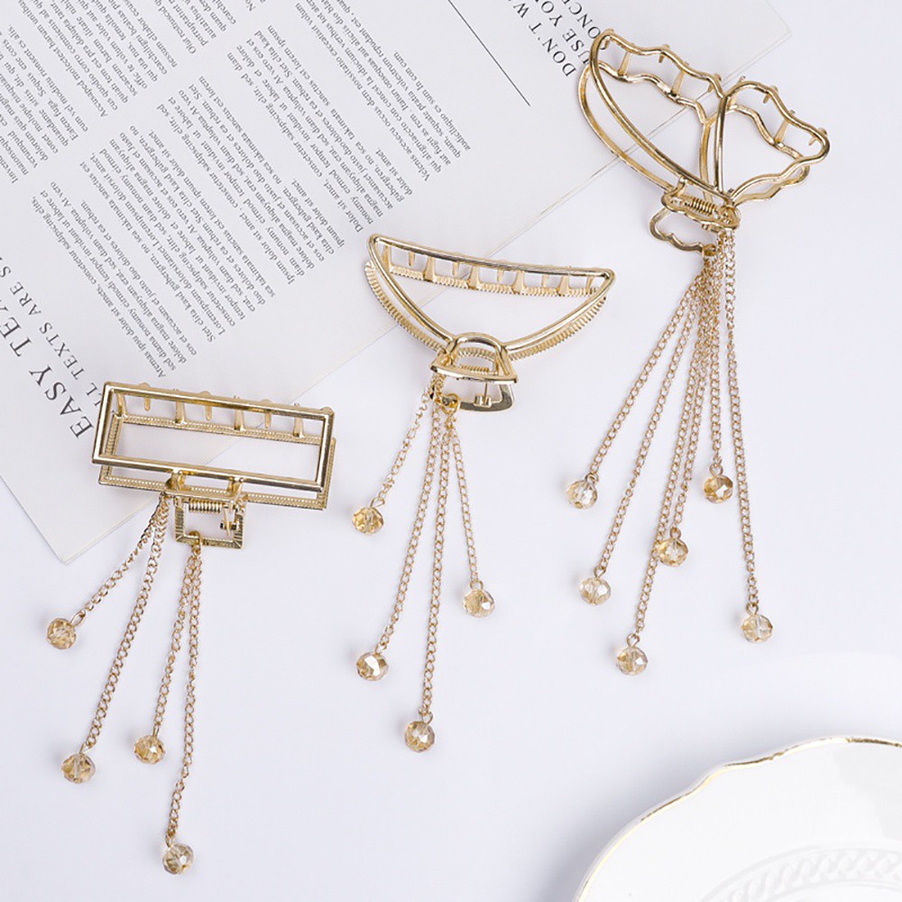 Kẹp tóc hợp kim kiểu tua rua phong cách Hàn Quốc thời trang dành cho nữ