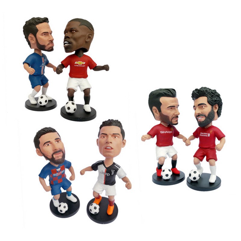 Mô hình tượng cầu thủ 10cm Ronaldo Messi Neymar trang trí quà tặng sưu tầm thể thao