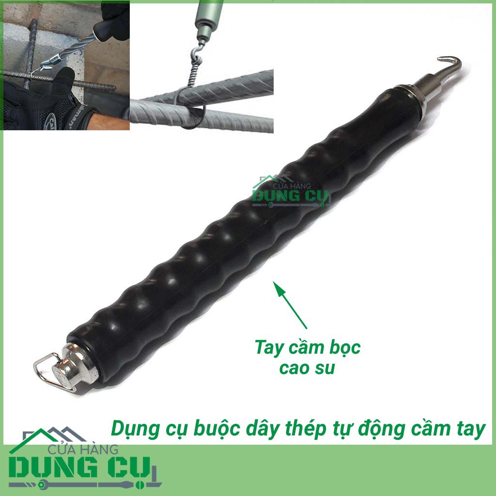 Móc Xoay Buộc Thép Cây Buộc Sắt Hàng Loại 1 Siêu Bền Tay Cầm Bọc Cao Su Đen-Abg Shop