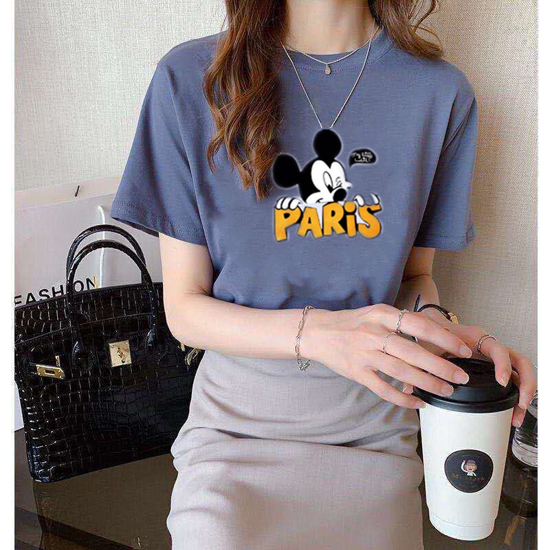 Korean version of loose fashion print trend short-sleeved T-shirt woman