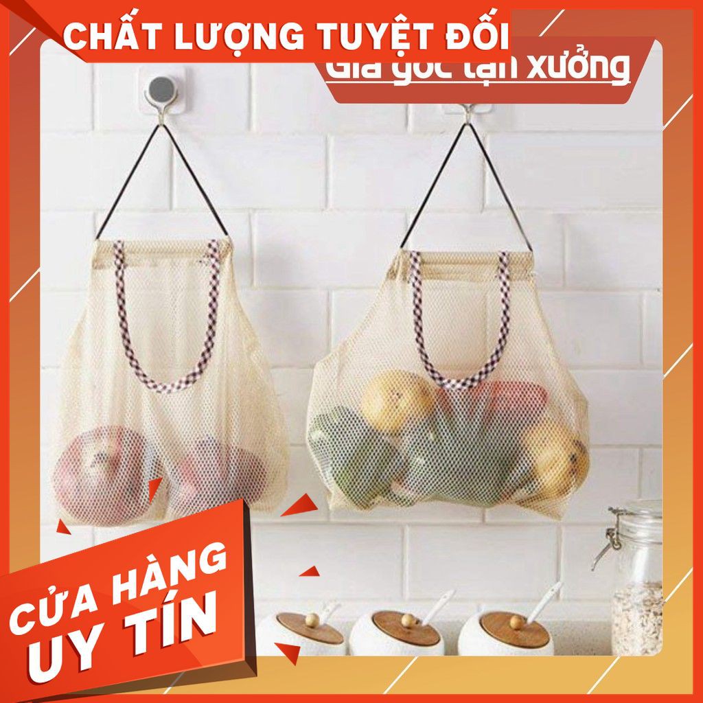 HOT[Sale mùa hè] Sẵn hàng combo 10 túi lưới đựng hành tỏi