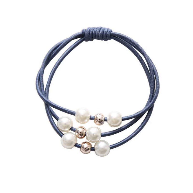 Dây Buộc Tóc Ba Lớp Đính Ngọc Trai Xinh Xắn Cho Nữ