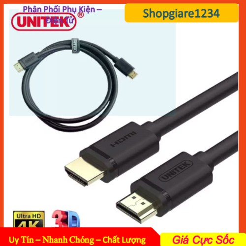 Cáp HDMI 1,5m Unitek YC 137U (Cáp xịn hỗ trợ 3D, 4K x 2K đạt độ phân giải Full HD)