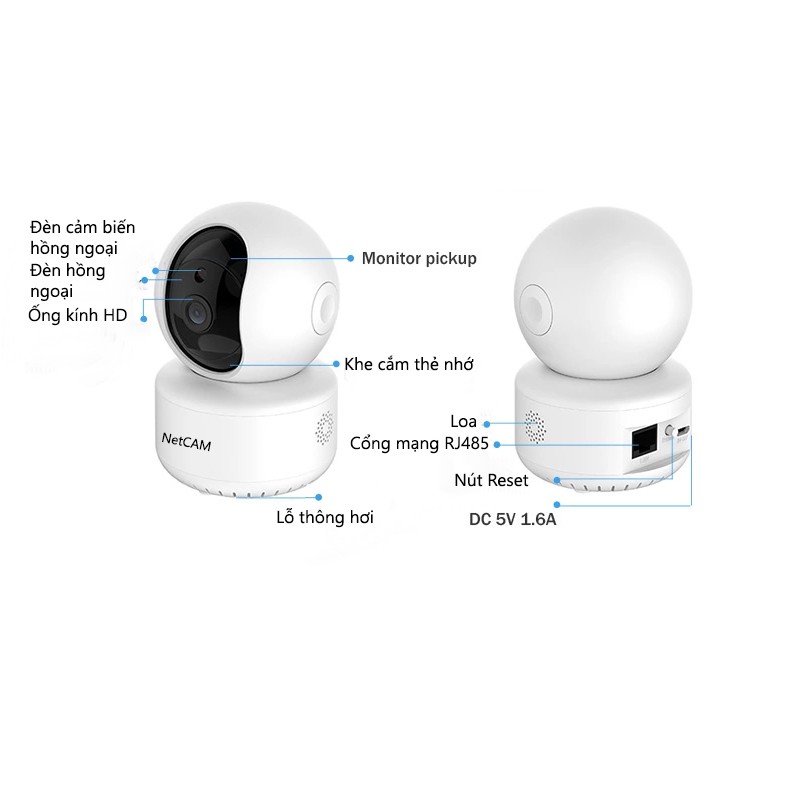 Camera IP Wifi NetCAM NVB2.0 1080P - Hãng Phân Phối Chính Thức