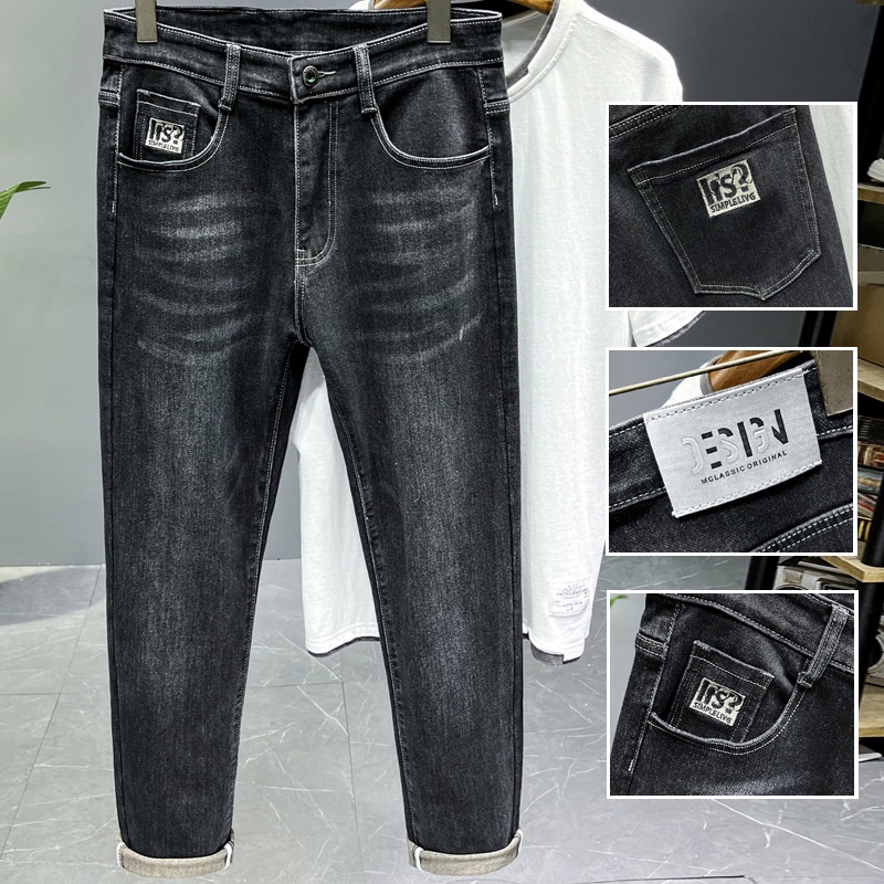 Quần Jean Nam ống xắn CHINZ Chất Bò dáng Slimfit Hàn Quốc J1007