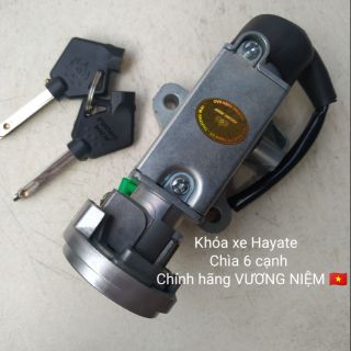 Khóa máy xe Hayate chìa 6 cạnh chữ H chống trộm cao cấp chính hãng VƯƠNG NIỆM