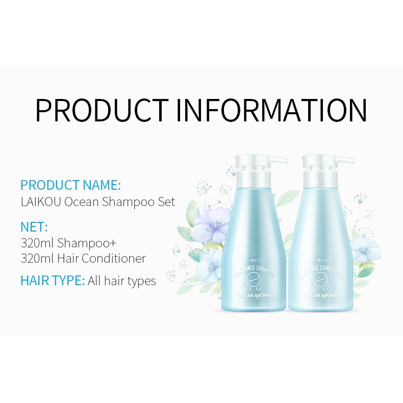 Bộ Dầu Gội LAIKOU Dưỡng Tóc Muối Biển 320ml